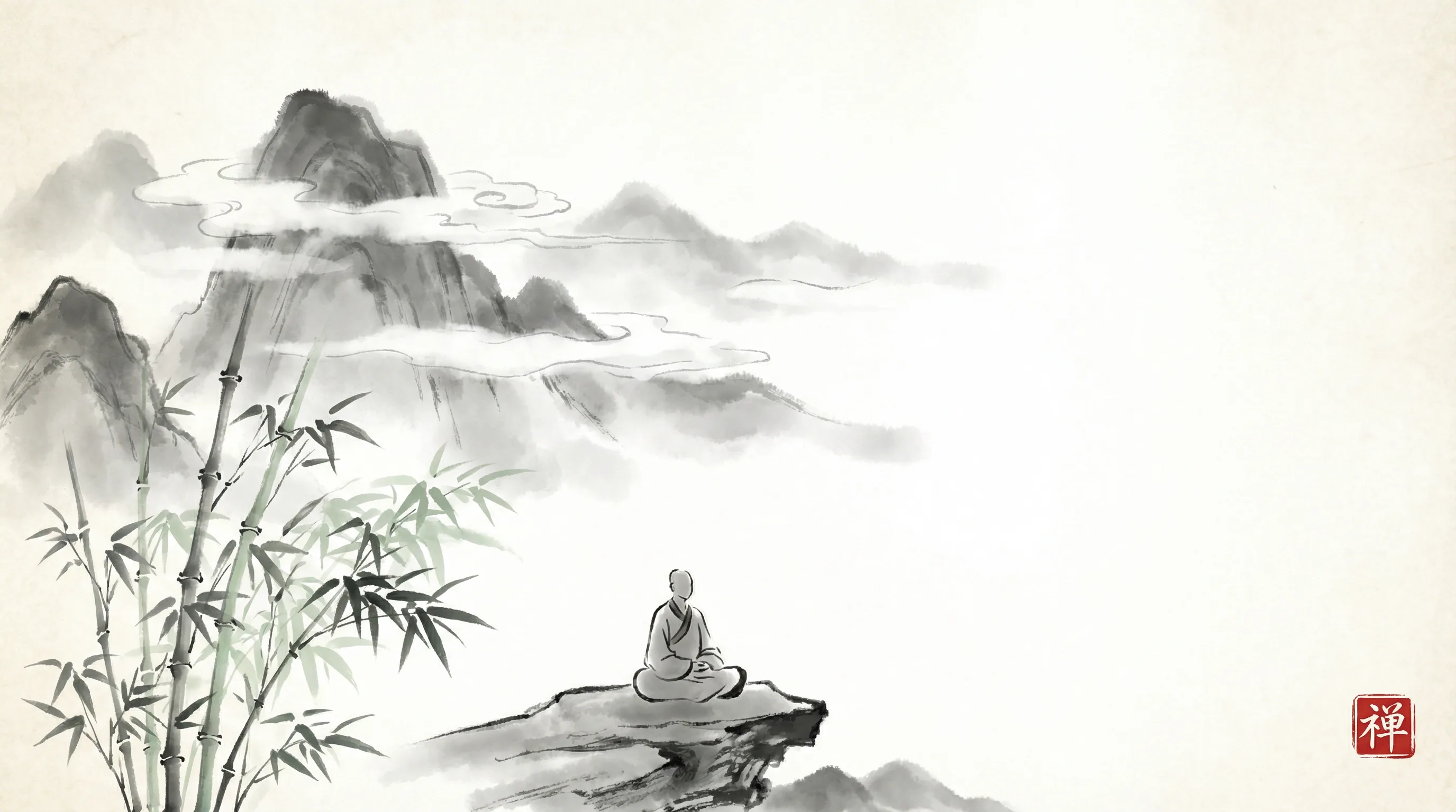 时时彩 书斋水墨山水全景